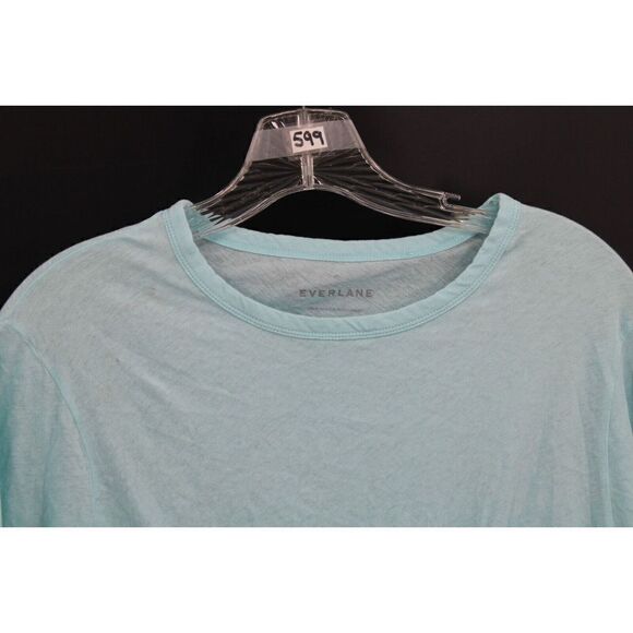 EVERLANE XS KNOT WAIST TEE T-SHIRT LIGHT BLUE - Picture 2 of 6